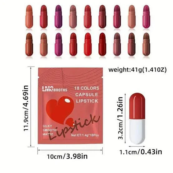LMG Broths 18 Capsule Lipsticks Pack